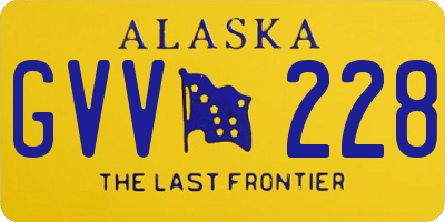 AK license plate GVV228