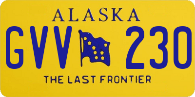 AK license plate GVV230