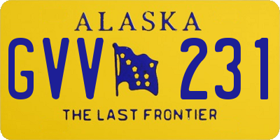 AK license plate GVV231