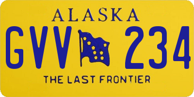 AK license plate GVV234