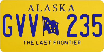 AK license plate GVV235