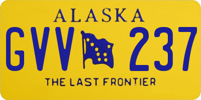 AK license plate GVV237