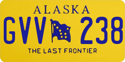 AK license plate GVV238