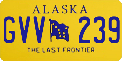 AK license plate GVV239