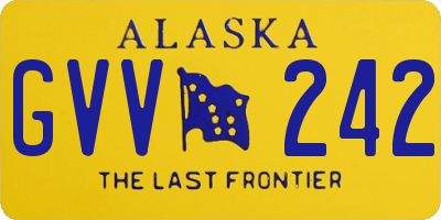 AK license plate GVV242