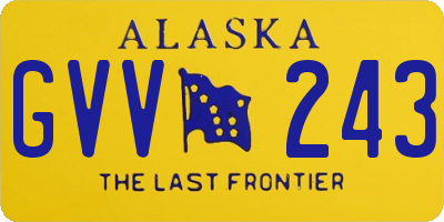 AK license plate GVV243