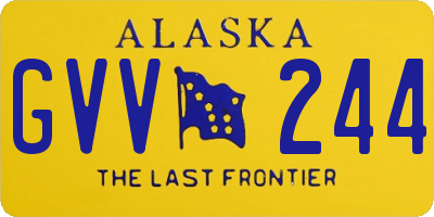 AK license plate GVV244