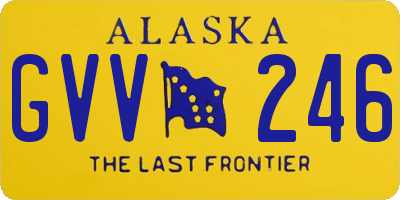 AK license plate GVV246