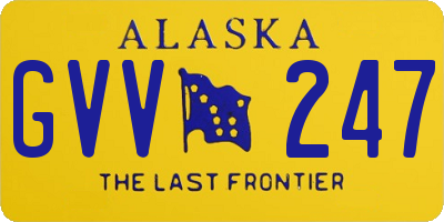 AK license plate GVV247