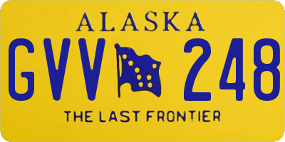 AK license plate GVV248