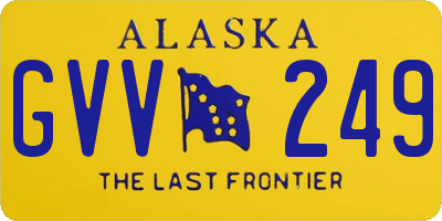 AK license plate GVV249