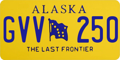 AK license plate GVV250