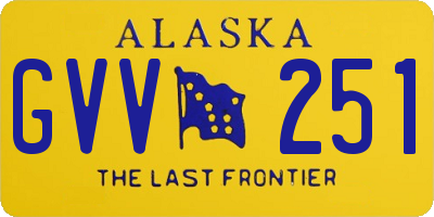 AK license plate GVV251