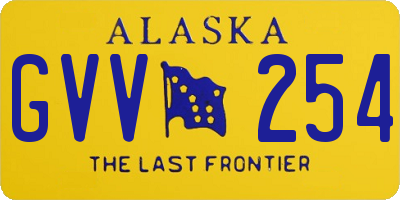 AK license plate GVV254