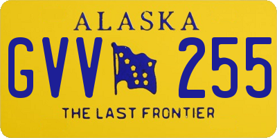 AK license plate GVV255