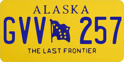 AK license plate GVV257