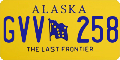 AK license plate GVV258