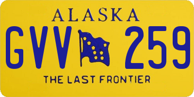 AK license plate GVV259