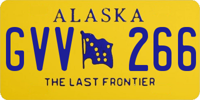 AK license plate GVV266