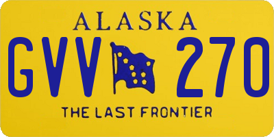 AK license plate GVV270