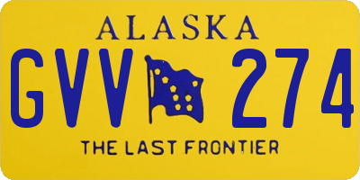 AK license plate GVV274