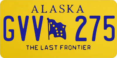 AK license plate GVV275