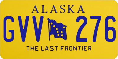 AK license plate GVV276