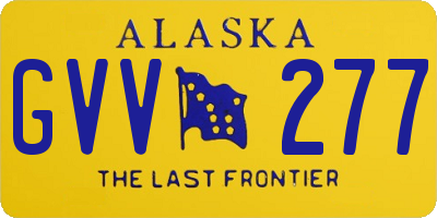 AK license plate GVV277