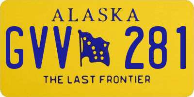 AK license plate GVV281