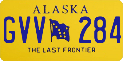 AK license plate GVV284