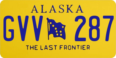 AK license plate GVV287