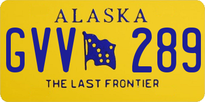 AK license plate GVV289