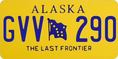 AK license plate GVV290