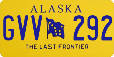 AK license plate GVV292