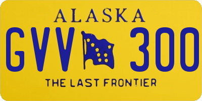 AK license plate GVV300