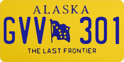 AK license plate GVV301