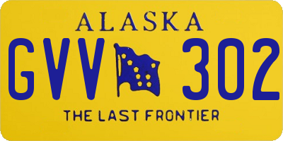 AK license plate GVV302