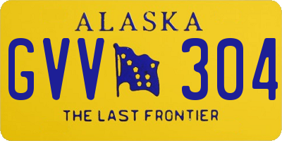 AK license plate GVV304