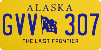 AK license plate GVV307