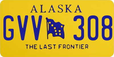 AK license plate GVV308