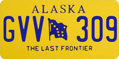 AK license plate GVV309