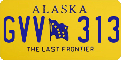 AK license plate GVV313