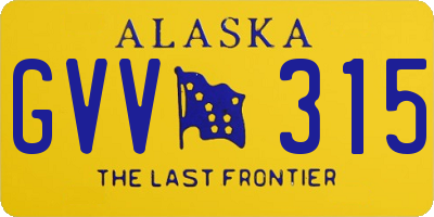 AK license plate GVV315