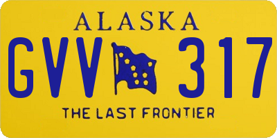 AK license plate GVV317