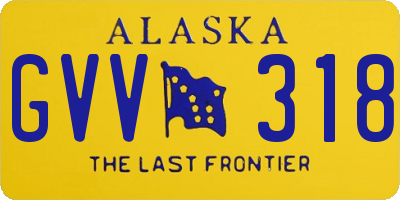 AK license plate GVV318