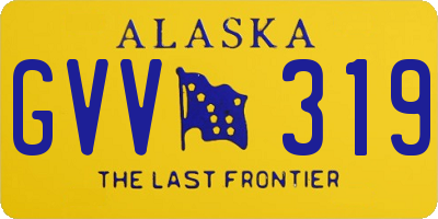 AK license plate GVV319