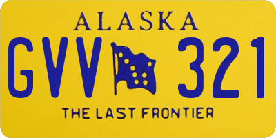 AK license plate GVV321