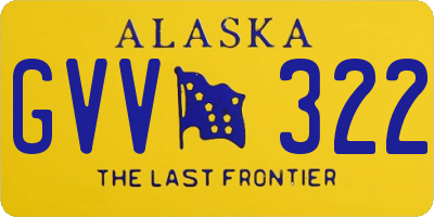 AK license plate GVV322