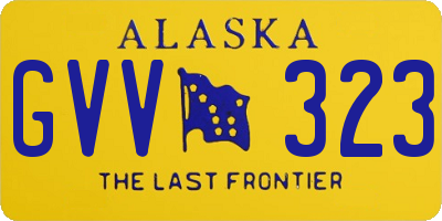 AK license plate GVV323