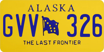 AK license plate GVV326